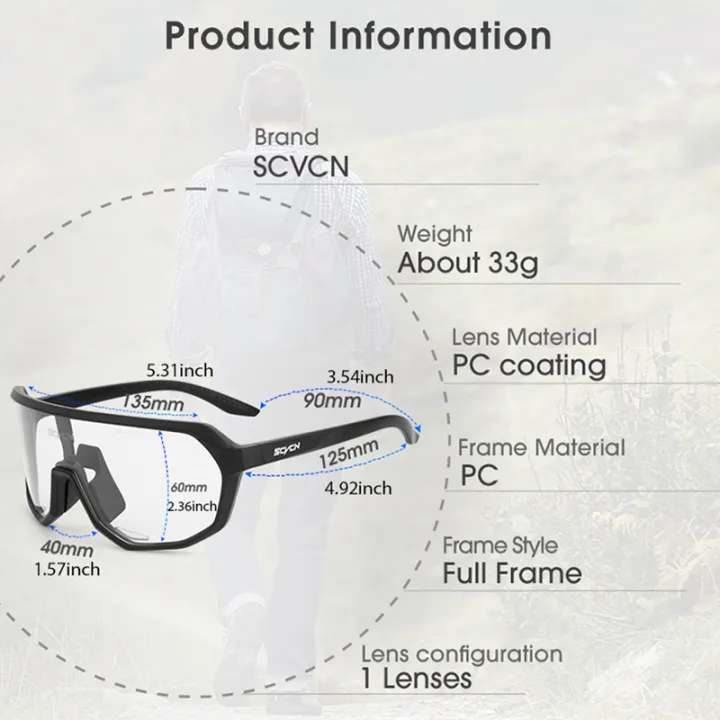 SCVCN%20Men%20Women%20Sport%20Cycling%20Glasses%20Outdoor%20Photochromic%20Sunglasses%20Road%20Bicycle%20Eyewear%20Mtb%20Driving%20Bike%20UV400%20Goggles%202Packs%20-%20Image%207