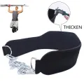 Exercise Gym training weight lifting chain belt for weight lifting, tricep dips, INS + weighted pull-ups weight lifting chain belt, black dipping belt. 