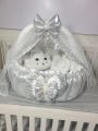 Baby Round Nest in shimmer with mosquito net n 2 shape coushions is now available. 