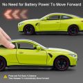 1:32 M4 320I Simulation Car Model Toys Metal Diecast Doors Opened Sound Light Pull Back  Tires Ornament Vehicles for Kids. 