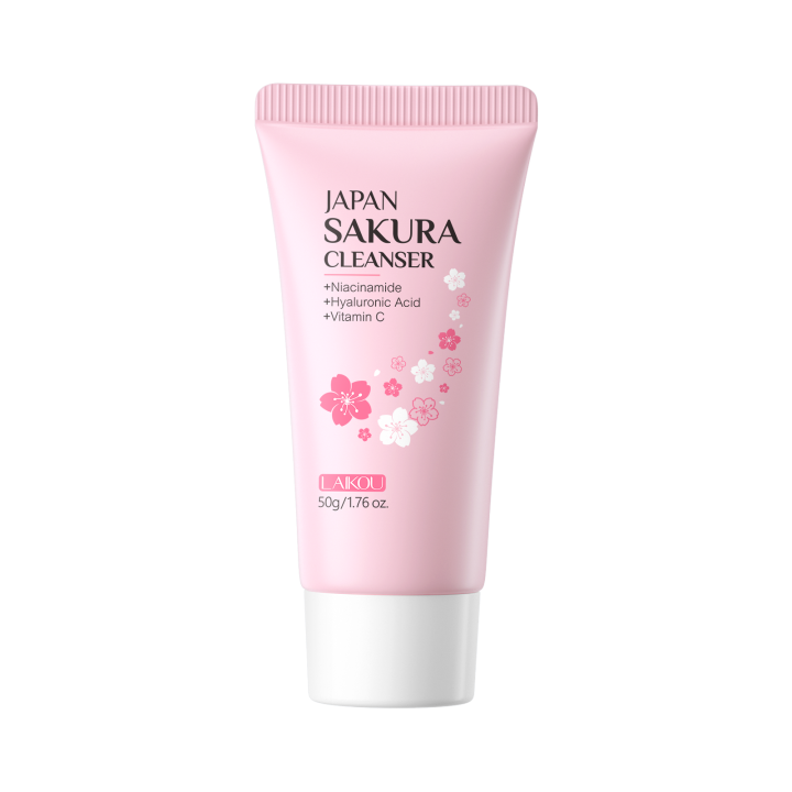 LAIKOU Sakura Cleanser: Refreshing Face Wash for Radiant Skin - 50g