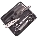 7Pcs Set 6.0" Hair Scissors Stainless Steel Hair Cutting Barber Shop Comb Razor Hairdressing Thinning Shears Haircut Salon C1001. 