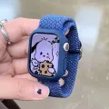 Korean Cute Braied Strap + Case For Apple Watch Band 49mm 41mm 45 44 38 42 Nylon Bracelet For iWatch Series 9 8 7 6 5 4 3 SE 40. 
