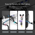 20/12/4PCS Cable Ties Cord Organizer Management Silicone Wire Holder Straps Zip Clips Reusable Tie Wraps Keeperwinder .