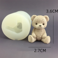 Cute Bear Honey Jar Silicone Candle Mold Chocolate Cake Ice Cube Mold Aromatherapy Plaster Drop Glue Mold Candle Making Supplies.