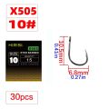 30 x PTFE Coated High Carbon Stainless Steel Barbed Fish Hook With Eye Carp Fishing Hook Link Accessories X505. 