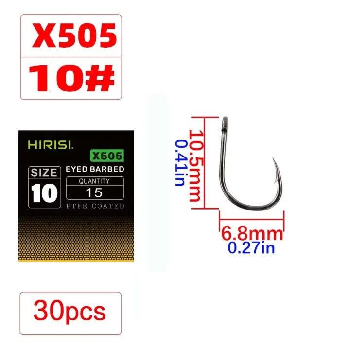 30%20x%20PTFE%20Coated%20High%20Carbon%20Stainless%20Steel%20Barbed%20Fish%20Hook%20With%20Eye%20Carp%20Fishing%20Hook%20Link%20Accessories%20X505%20-%20Image%207