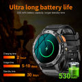 For Android IOS New AMOLED Smart Watch Men Flashlight Outdoor Sports Waterproof Fitness Tracker Bluetooth Call Smartwatch 2026.