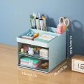1PC Cartoon Storage Box Stationery Large Capacity Pen Holder Multi-functional Makeup Brush Storage Student Office Supplies. 