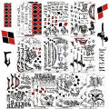 10PCS Creative Clown Tattoo Stickers, Simple, Waterproof, Durable, Hand Back s, Party Party Face Stickers, Decoration.