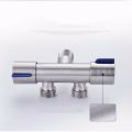 Bathroom Faucet Dual Control Double Handle Stainless Steel Cold Water Faucet Bathroom Washing Machine Faucet Triangle Valve. 
