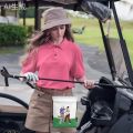 Funny Golf Valuables Pouch PU Leather Golf Pouch with Drawstring Closure Golf Ball Handbag Portable Ball Pouch Golf.
