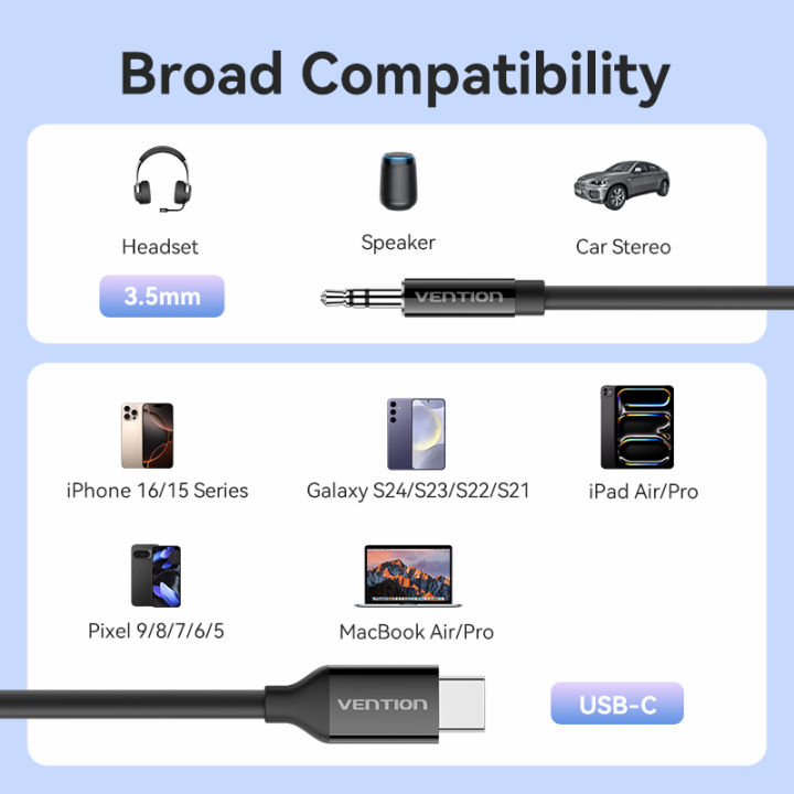 Vention%20USB%20C%20to%203.5mm%20Headphone%20Adapter%20DAC%20Chip%20Type%20C%20for%20iPhone%2016%2015%20Pro%20Max%20MacBook%20%20Gaming%20PC/PS5%20Aux%20Cable%20-%20Image%206