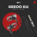 ▪GEEOO X11 Strong Bass IN-EAR EARPHONES with bag and holder. 