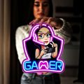 Monkey Gamer Neon Sign USB Dimmable LED Neon Light for Bedroom Gaming Room Bar Pub Room Decoration PC Gamer Gifts for Men. 