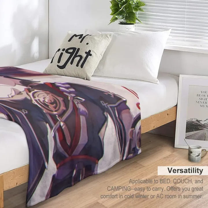 genshin%20scaramouche%20#2%20Throw%20Blanket%20Soft%20Plush%20Plaid%20fluffy%20blanket%20-%20Image%205