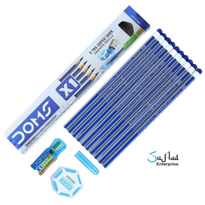 Doms%20Pencils%201%20Packet%20Set%20Of%2010%20Pcs(1%20Eraser+1%20Sharpener)%20-%20Image%204