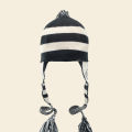 Anime cosplay NANA Hat Stripe Tassel Ear Protection Woolen Lei Feng Hat Warm Knitted Flying Hat Trendy Accessories Fans Gifts.