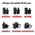1Set Special Billiard Cue Joint Protector Set Plastic Black Middle Wheel Protection Cover Joint Caps for Uni Loc Wavy.