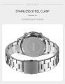 SKMEI 9302 high quality silver mens quartz watch authentic Stainless steel band 3 dials Chrono vintage business wrist watch. 