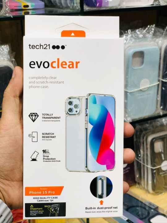 iPhone 15 pro max evo clear tech21 cases