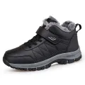 Winter Boots for Men New Waterproof PU Leather Warm Snow Ankle Boots Outdoor Warm plush Non-slip Work High-top Casual Shoes.