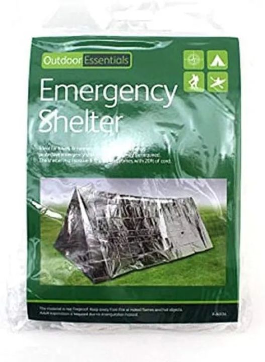 Emergency Survival Shelter Tent | 2 Person Mylar Thermal Shelter | Reflective Material Conserves Heat | Lightweight | Waterproof | Best Survival Gear