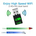 600Mbps USB WiFi Bluetooth Receiver Transmitter 2 in 1 Dongle Dual Band USB Wifi Adapter Wireless Network Card For PC Laptop. 