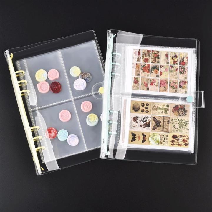 A5%206-Hole%20Strap%20Storage%20Clip%20And%20Storage%20Bag%20Scrapbook%20Cutting%20Die%20Storage%20Organizing%20Sticker%20Storage%20Transparent%20Bag%20-%20Image%202