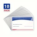 10pcs Transparent Protective Sleeve Card & Credit Card Size, Business Card, Soft Waterproof PVC Plastic. 