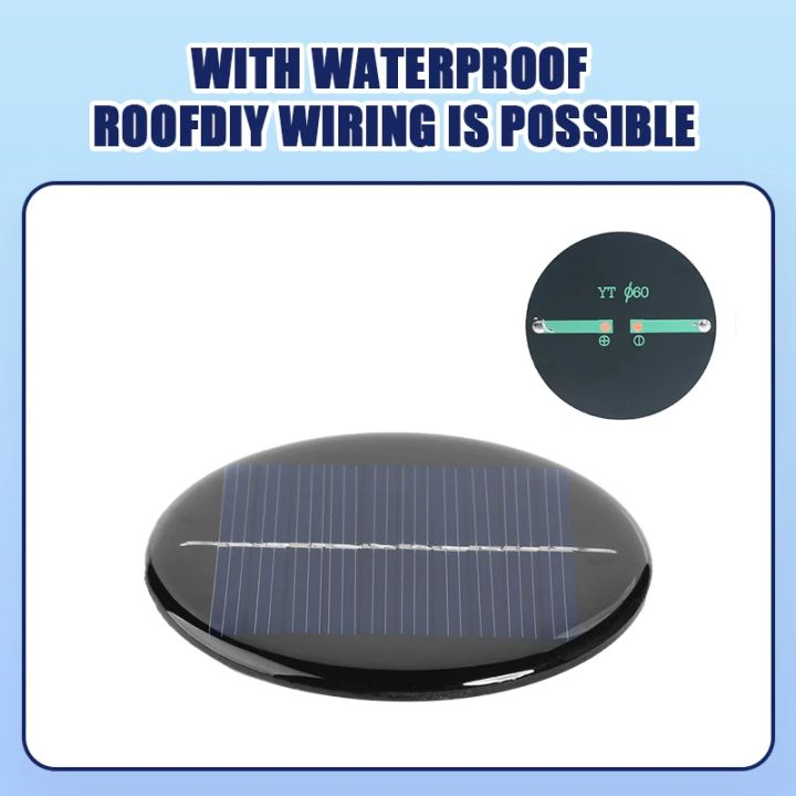 1/5/10pcs%206V%202W%2070mA%20Solar%20Power%2080MM%20DIY%20Mini%20Polycrystalline%20Silicon%20Solar%20Cell%20Module%20Circle%20Round%20Solar%20Panel%20Epoxy%20Board%20-%20Image%202