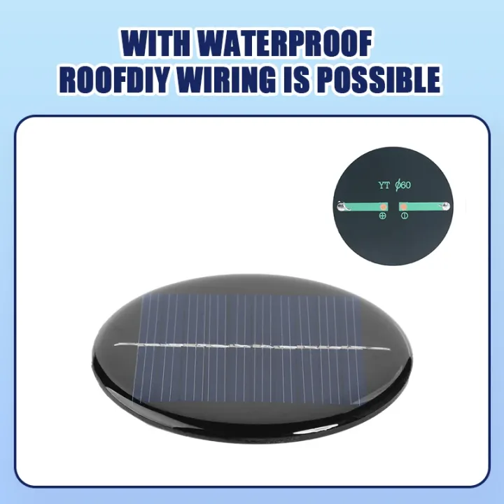 1/5/10pcs%206V%202W%2070mA%20Solar%20Power%2080MM%20DIY%20Mini%20Polycrystalline%20Silicon%20Solar%20Cell%20Module%20Circle%20Round%20Solar%20Panel%20Epoxy%20Board%20-%20Image%202