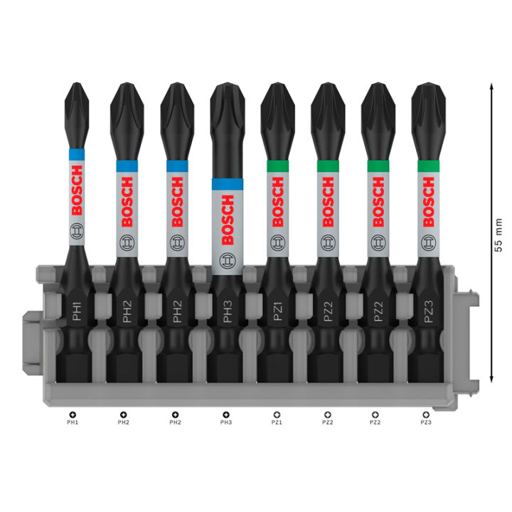 BOSCH%202608522328%20Professional%20PZ/PH%20Impact%20Control%20Screwdriver%20Bit%20Set%20Head%20Universal%20Batch%20Holder%208Pcs%20Power%20Tool%20Attachments%20-%20Image%202