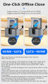 Blueendless Offline Clone Function M.2 NVME to SATA 2.5 3.5 2.5/3.5 Inch SSD HDD Duplicator Docking Station Enclosure Adapter.