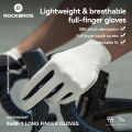 ROCKBROS Cycling Gloves Lightweight Breathable Non-slip Full-Finger Gloves SBR High Elasticity Shock Absorption Cycling Gloves. 