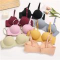 Women Bra Sexy Push Up Bras Female Lingerie Wireless  A/B Cup Solid Color Strap. 