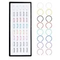 20 PCs Multicolor Nose Ring 8mm For piercing Nose pin/Naak ki Bali/Naak ki Long/Naak ka taar /Naak ka koka Simple Nose Ring Multicolor for piercing and None Piercing, Woman and girls. 