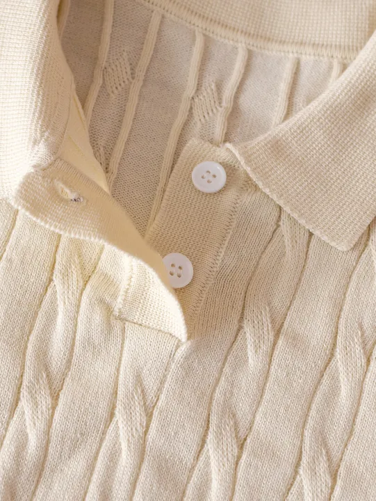 Boys'%20casual%20style%20solid%20color%20Fried%20Dough%20Twists%20polo%20shirt%20short%20sleeve%20thin%20sweater%20pullover%20sweater%20-%20Image%206