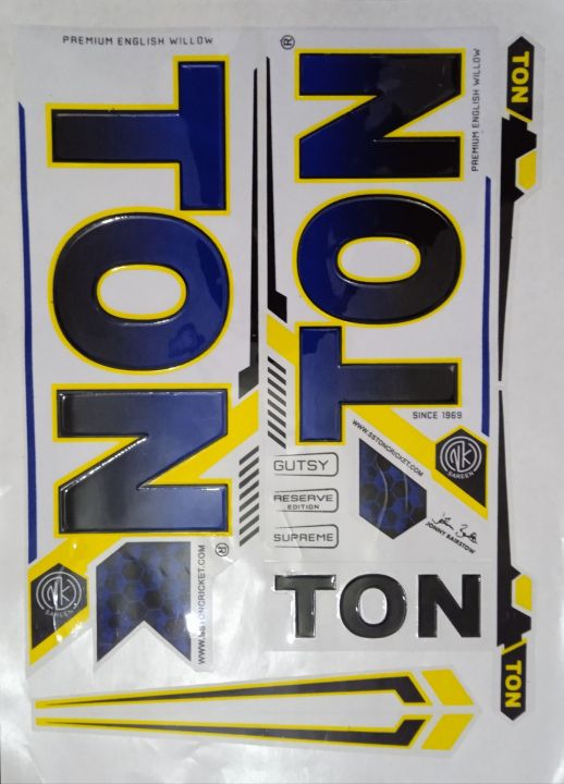 NEW 3D TON Branded Cricket Bat Stickers TON EMBOSSED Cricket Bat Sticker Best Quality