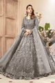 Luxury Bridal Maxi Dress – Heavy Embroidered with 3D Flowers and Pearl Detailing. 