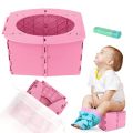 Travel Potty for Kids,Reusable Portable Folding Potty for Toddler,Foldable Toilet for Outdoor Camping,Toddler Toilet Seat Green. 