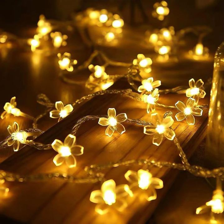 Cherry Blossom Lights, 12.8 Ft 40 LED Flower String Lights Battery Operated With Remote, Decorative Pink Fairy Light For Bedroom, Holiday, Partry, Indoor - View #11
