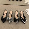 Women's Sandals Fashion Low Heels Sandals Women Shoes Elegant Pointed Straps Fashion Party Pumps Sandalias De Mujer 2023.