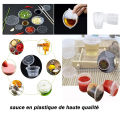 50Pcs Plastic Sauce Jars With Lids Food Sauce Cup Disposable Leak-Proof Packaging Containers Salad Dressings Seasoning Souffles.