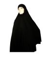 Ladies Lycra Ihram Clothing Umrah Hajj Hijab Scarf Scarves Ahram Black & White. 
