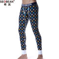 Men's long underwear slim fit close fitting autumn pants low waist fashionable and sports style thin warm pants.