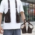New Anti-theft Storage Vest Bag Storage Leather Multifunction Strap Chest Bag Concealed Underarm Shoulder Outdoor Sports. 