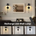 2PCS Wireless Wall lamp Hotel Home Interior Decor Rechargeable Lighting Warm/Cold White Corridor Bedroom Bedside Wall Light. 