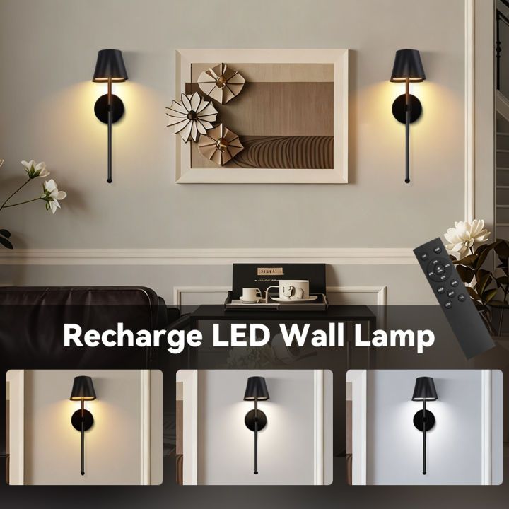 2PCS%20Wireless%20Wall%20lamp%20Hotel%20Home%20Interior%20Decor%20Rechargeable%20Lighting%20Warm/Cold%20White%20Corridor%20Bedroom%20Bedside%20Wall%20Light%20-%20Image%202