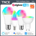 TNCE Tuya gu10 E27 E14 WIFI or Zigbee, Dimmable Light LED lamps 2700-6500k Bulb, Smart Life, Voice With Alexa  Home alice. 